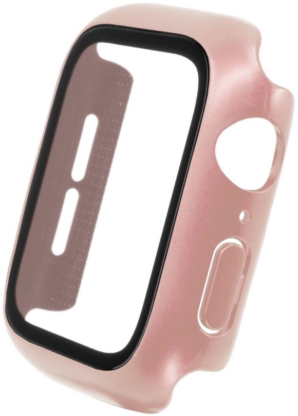Ochranný kryt na hodinky FIXED Pure+ s temperovaným sklem pro Apple Watch 40mm růžové