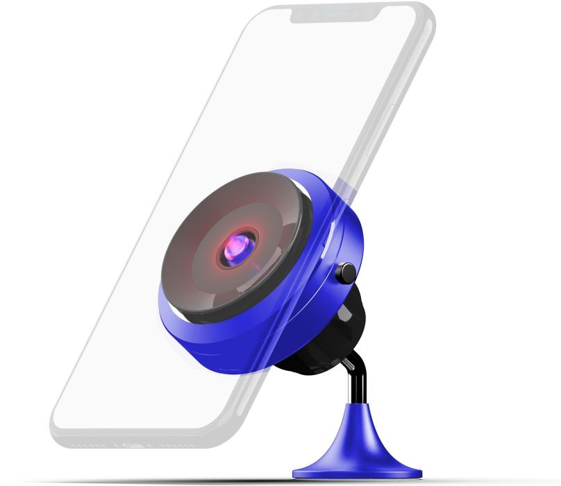 Držák na mobilní telefon Misura MA05- Držák mobilu s el. přísavkou a bezdrátovým QI.03 nabíjením - BLUE
