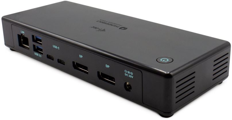 Dokovací stanice i-tec Thunderbolt3 / USB-C Dual DisplayPort 4K dokovací stanice, Power Delivery 85W + napájecí adapt