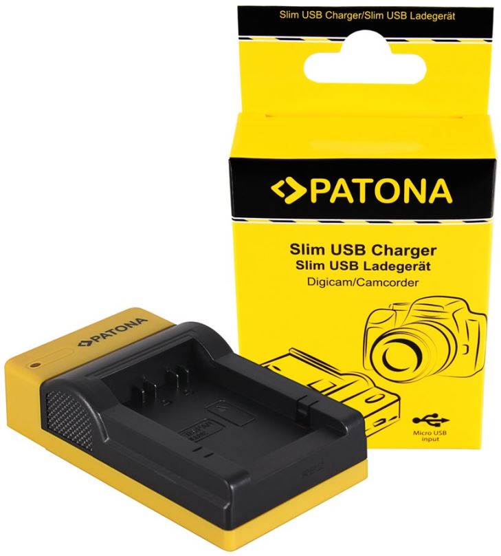 Nabíječka baterií fotoaparátů a videokamer PATONA Foto Panasonic DMW-BMB9 slim, USB