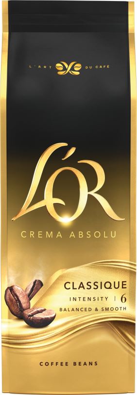 Káva L'OR Crema Absolu Classique, zrnková káva, 500g