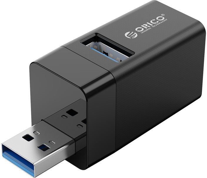 USB Hub ORICO 3 IN 1 MINI USB HUB černý