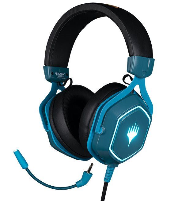 Herní sluchátka Konix Magic: The Gathering 7.1 Blue Gaming Headset