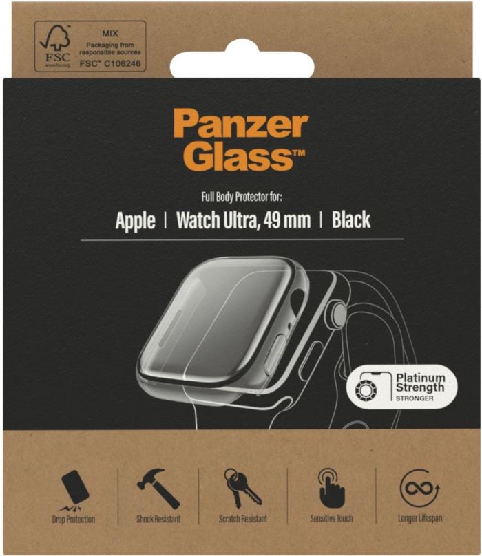 Ochranný kryt na hodinky PanzerGlass Full Protection Apple Watch Ultra 49mm (černý rámeček)