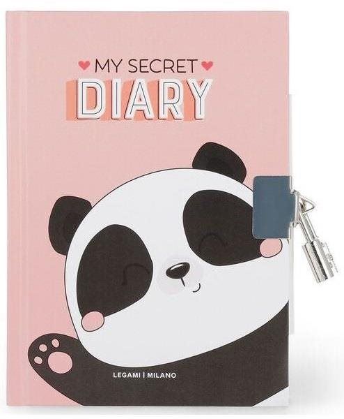 Zápisník Legami My Secret Diary - Secret Diary with Padlock - Panda