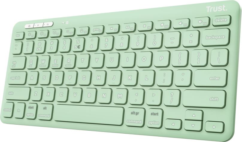 Klávesnice Trust LYRA Compact Wireless Keyboard - US, zelená