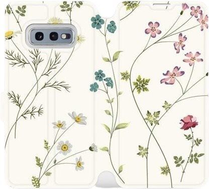 Kryt na mobil Flipové pouzdro na mobil Samsung Galaxy S10e - MD03S Tenké rostlinky s květy