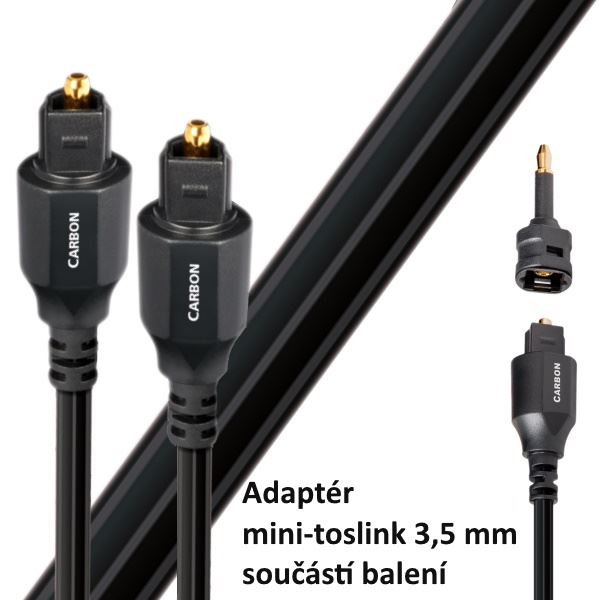 Audioquest Carbon Optilink 8,0 m - optický kabel Toslink (+ 3,5 mm mini adaptér)