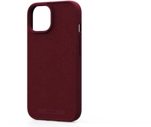 Kryt na mobil Njord Suede MagSafe Case for iPhone 15 Red
