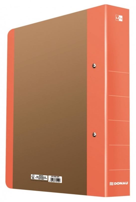 Šanon DONAU Life dvoukroužkový, A4, 5 cm, neonově oranžový