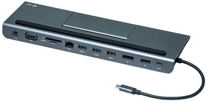 Dokovací stanice I-TEC USB-C Metal Low Profile 4K Tripple Display Docking Station, Power delivery 85 W