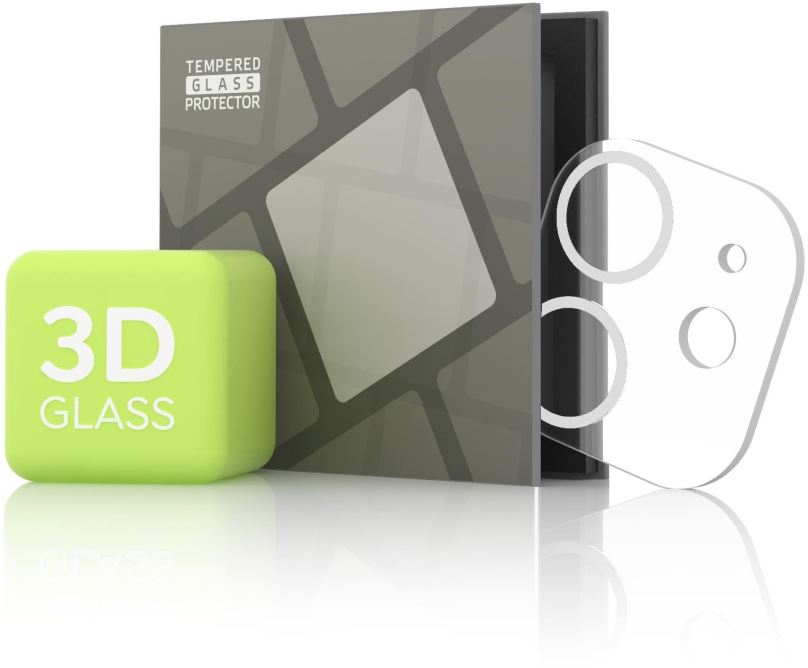 Ochranné sklo na objektiv Tempered Glass Protector pro kameru iPhone 11 / 12 mini, stříbrná