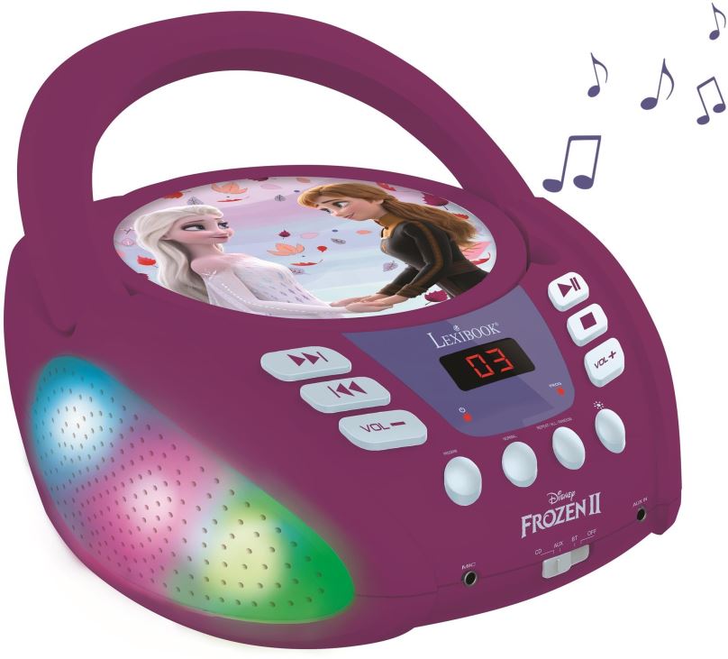 Hudební hračka Lexibook Disney Frozen Bluetooth CD přehrávač se světly