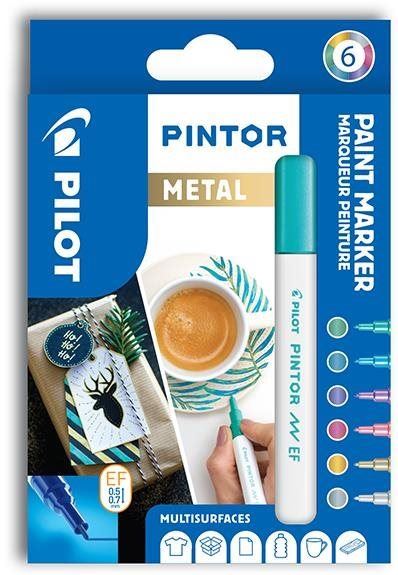 Popisovače PILOT Pintor Extra Fine Metal, sada 6 ks