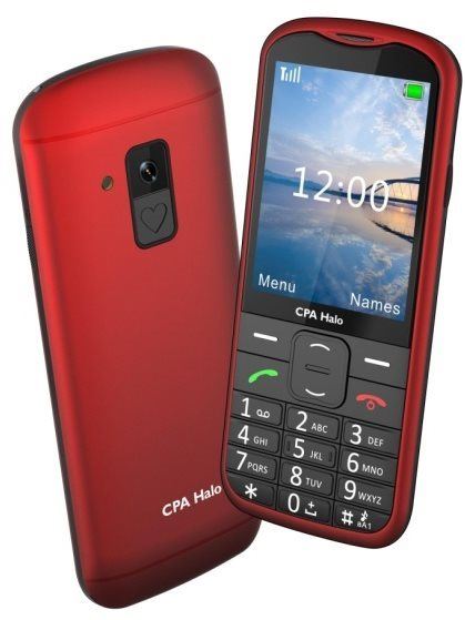 Mobilní telefon CPA Halo 18 Senior červený