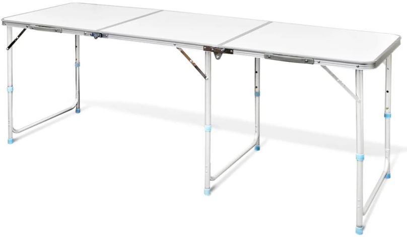 Kempingový stůl Skládací kempingový stůl s nastavitelnou výškou, hliníkový 180 x 60 cm