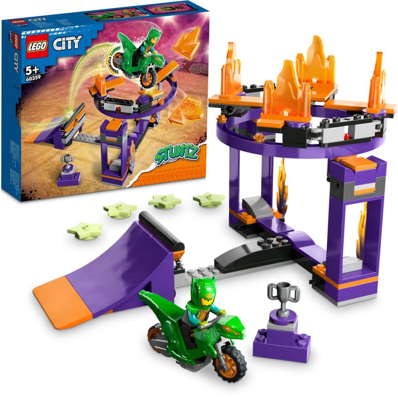 LEGO stavebnice LEGO® City 60359 Kaskadérská výzva s rampou a obručí