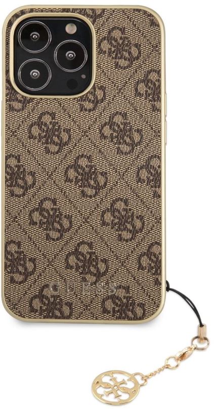 Kryt na mobil Guess 4G Charms Zadní Kryt pro Apple iPhone 13 Pro Max Brown