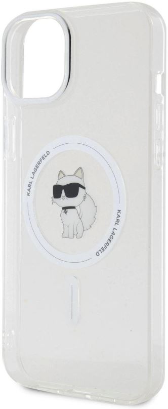 Kryt na mobil Karl Lagerfeld IML Choupette MagSafe Zadní Kryt pro iPhone 15 Plus Transparent
