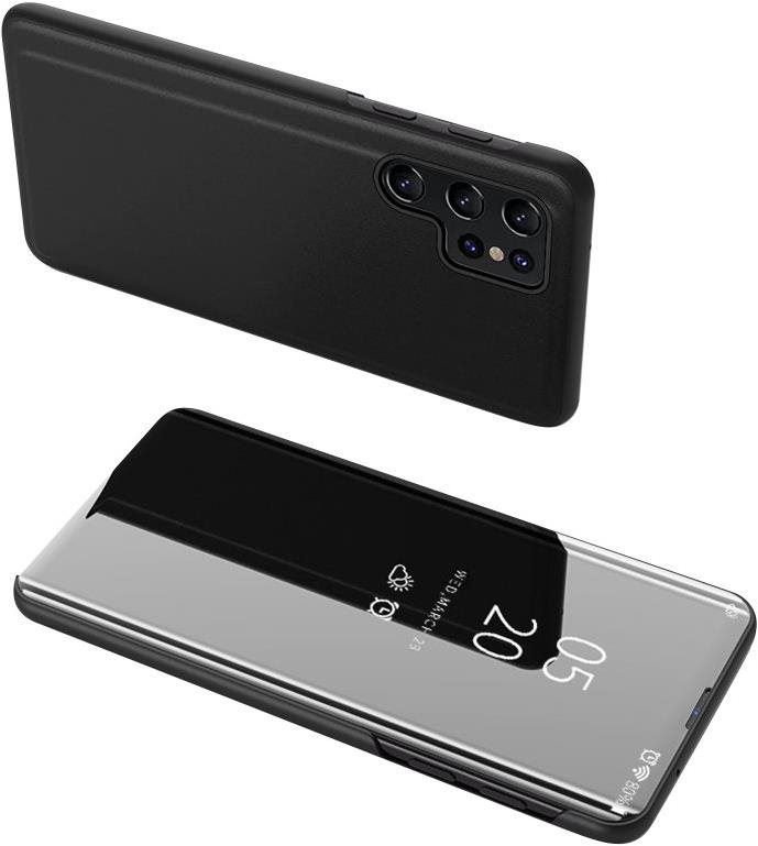 Pouzdro na mobil MG Clear View knížkové pouzdro pro Samsung Galaxy S23 Ultra, černé