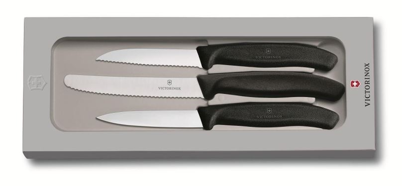 Sada nožů Victorinox sada nožů na zeleninu 3ks Swiss Classic plast černý
