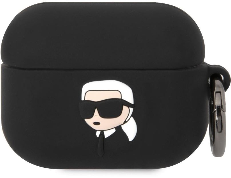 Pouzdro na sluchátka Karl Lagerfeld 3D Logo NFT Karl Head Silikonové Pouzdro pro Airpods Pro Black