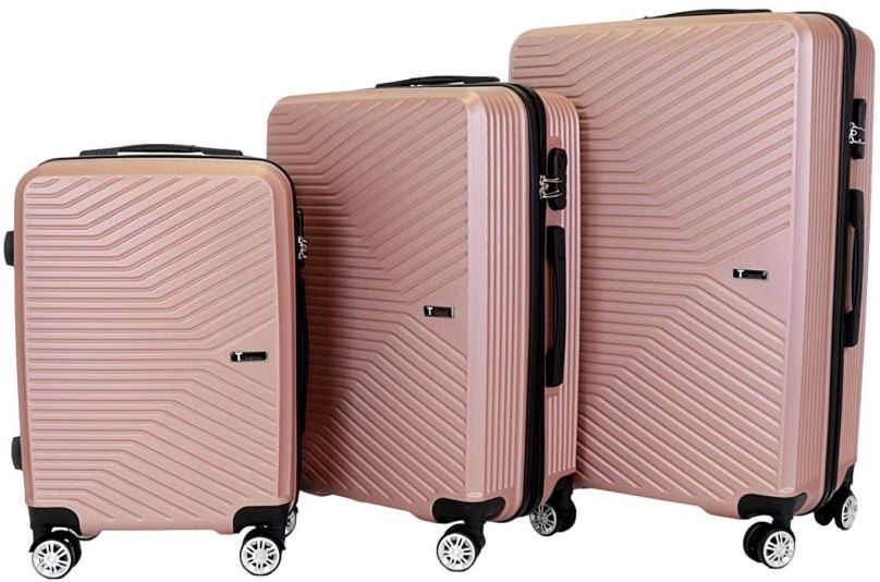 Sada kufrů T-class® Sada 3 kufrů VT21111, růžová