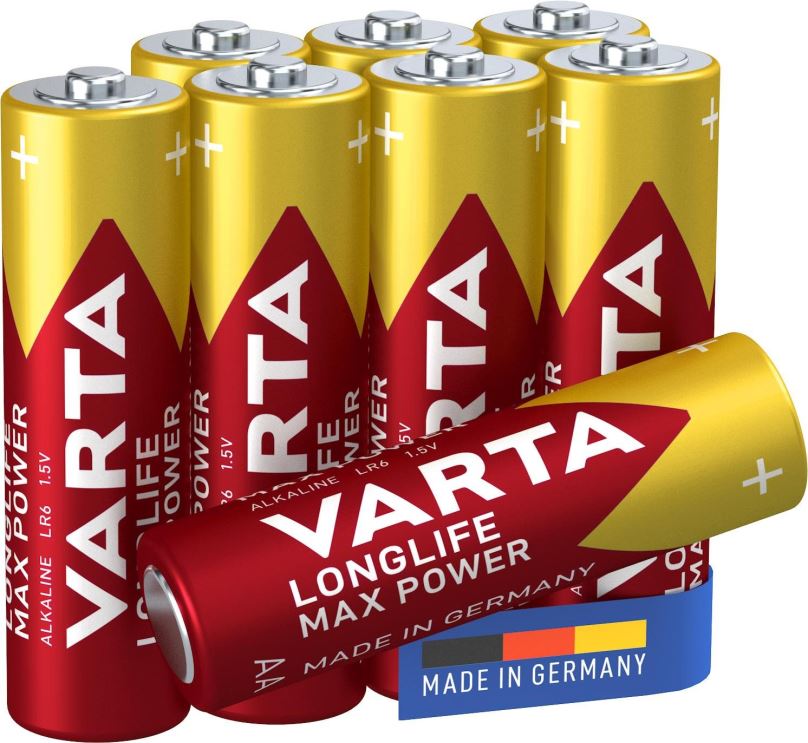 Jednorázová baterie VARTA alkalická baterie Longlife Max Power AA 5+3ks
