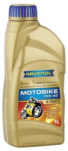 Motorový olej RAVENOL Motobike 4-T Mineral 15W-40; 1 L