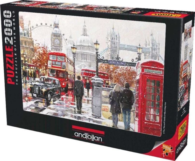 Puzzle Anatolian Puzzle Zasněžený Londýn 2000 dílků
