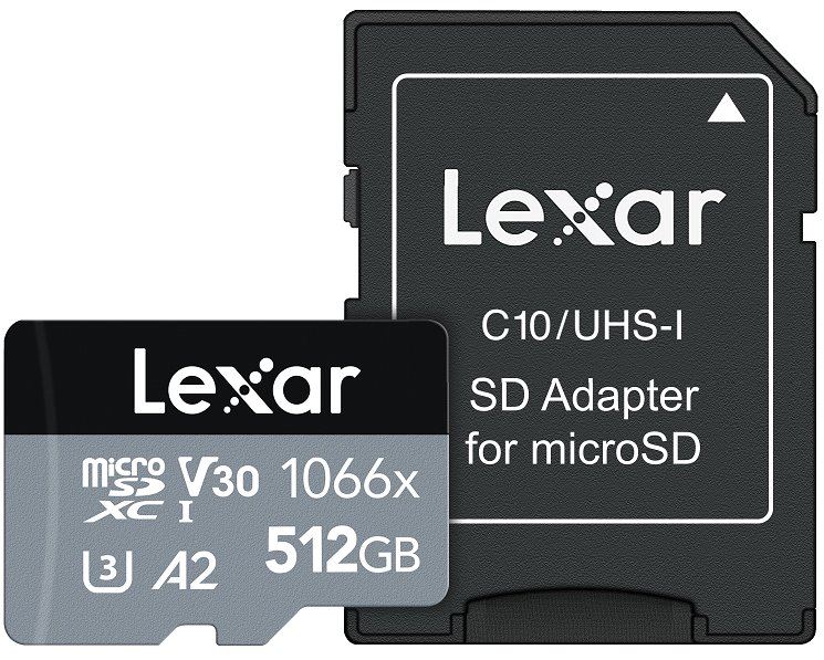 Lexar paměťová karta 512GB High-Performance 1066x microSDXC™ UHS-I, (čtení/zápis:160/120MB/s) C10 A2 V30 U3