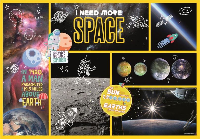 Puzzle Clementoni Puzzle National Geographics: Potřebuji více vesmíru 180 dílků