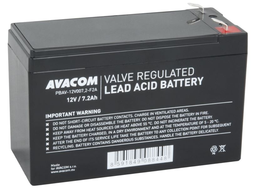 Baterie pro záložní zdroje AVACOM baterie 12V 7,2Ah F2