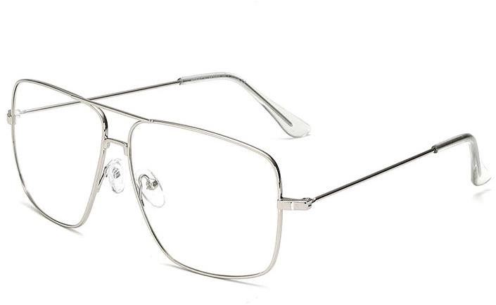 Sluneční brýle VeyRey Brýle s čirými skly hranaté Eileen stříbrné
