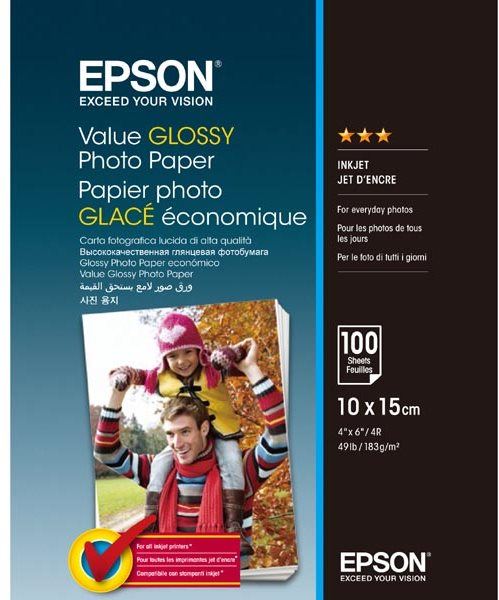 Fotopapír EPSON Value Glossy Photo Paper 10x15cm 100 listů