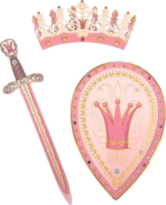Dětská pistole Liontouch Královna Rosa set - Meč, štít a koruna
