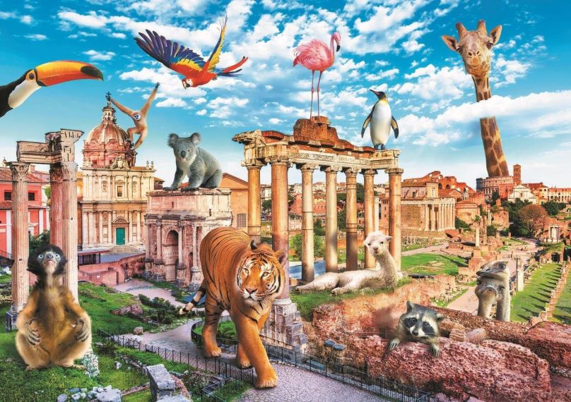 Puzzle Trefl Puzzle Legrační města: Divoký Řím 1000 dílků