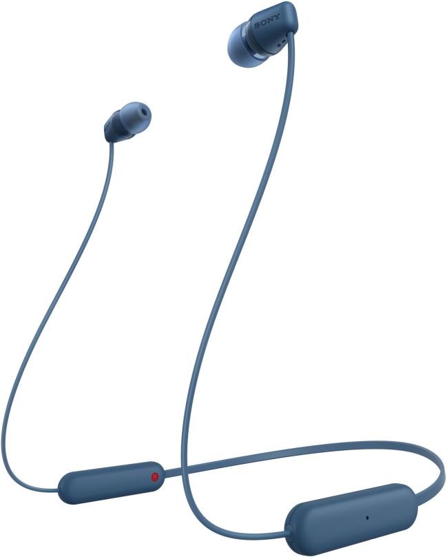 Bezdrátová sluchátka Sony WI-C100, modrá