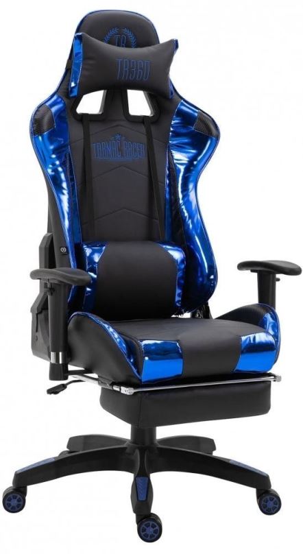 Herní židle BHM GERMANY Turbo Lesk, černo-modrá