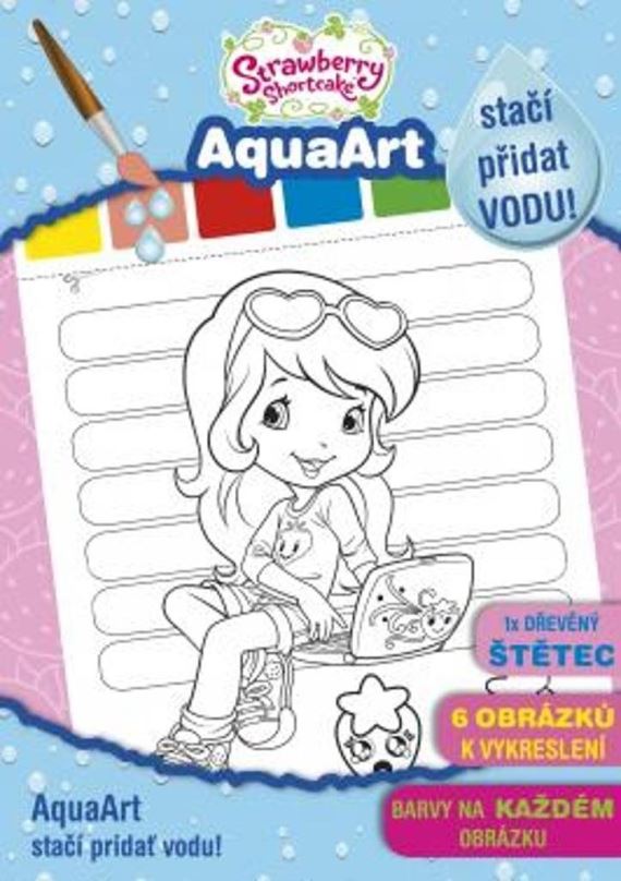Omalovánky AquaArt Strawberry - omalovánka: Stačí přidat vodu!