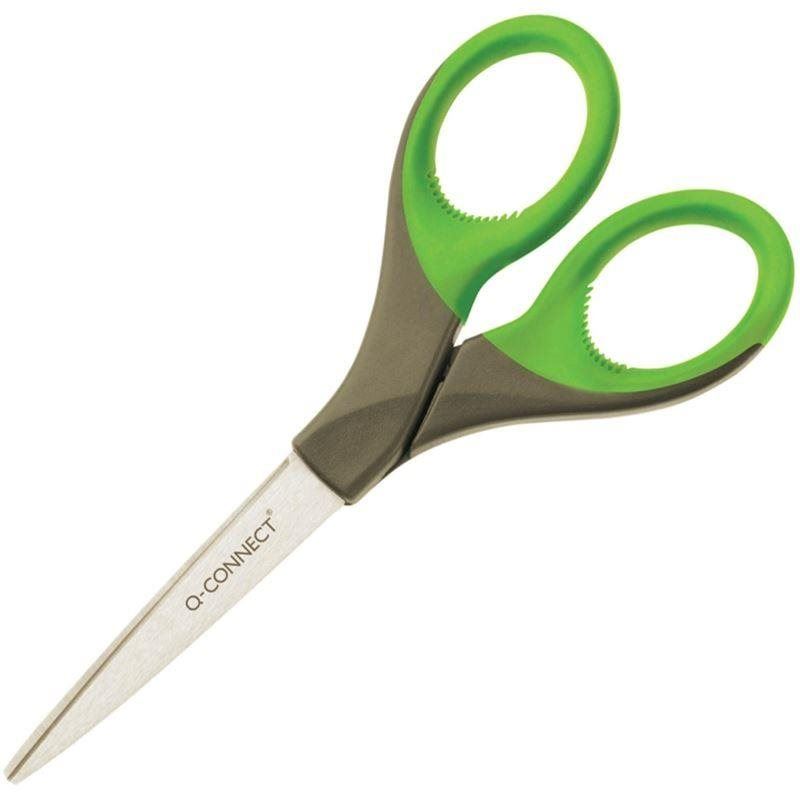 Kancelářské nůžky Q-CONNECT Premium 18 cm zeleno-šedé