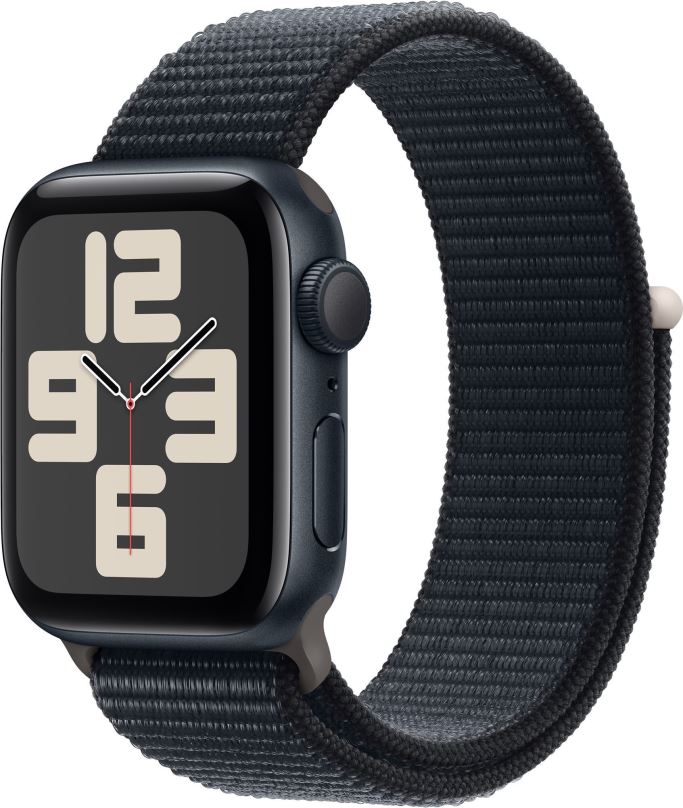Chytré hodinky Apple Watch SE 40mm Temně inkoustový hliník s temně inkoustovým provlékacím sportovním řemínkem