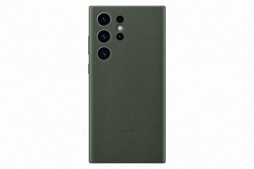 Kryt na mobil Samsung Galaxy S23 Ultra Kožený zadní kryt Green