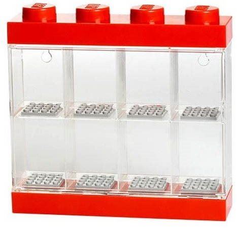 Stavebnice LEGO Sběratelská skříňka na 8 figurek červená