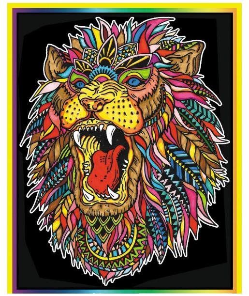 Omalovánky Colorvelvet sametový obrázek - lví král