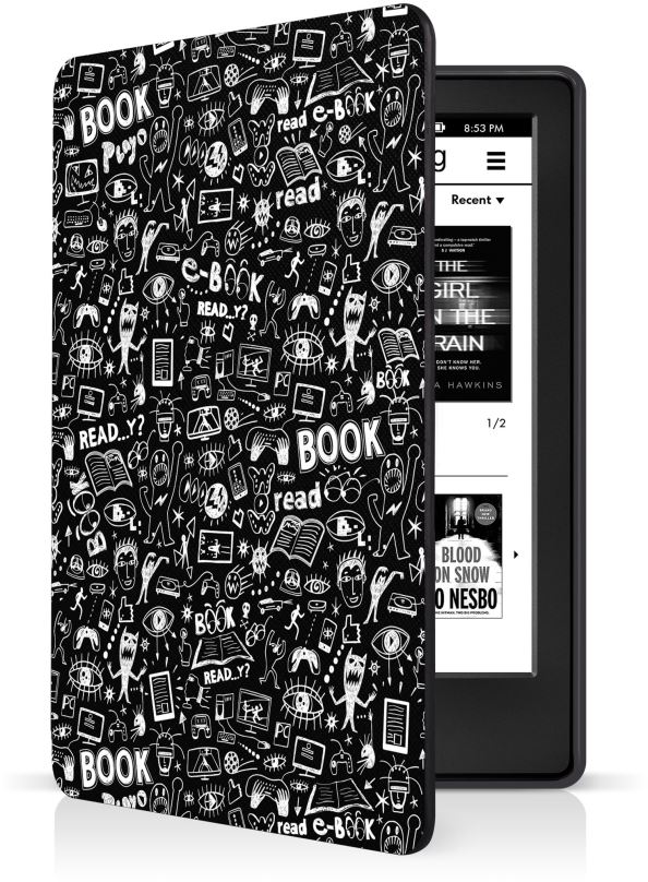 Pouzdro na čtečku knih CONNECT IT pro Amazon Kindle 2021 (11th gen.), Doodle černé