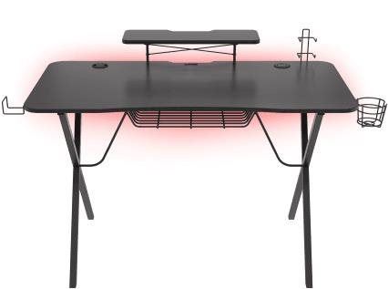 Herní stůl Genesis HOLM 300 s RGB podsvícením, 120x60 cm
