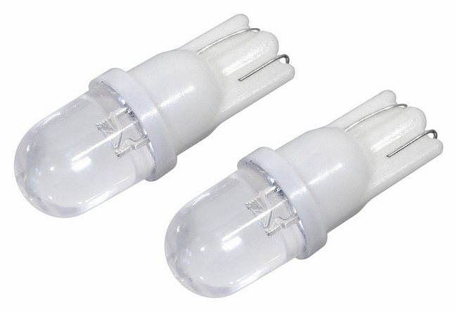 LED autožárovka COMPASS 1 LED 12V T10 bílá 2ks