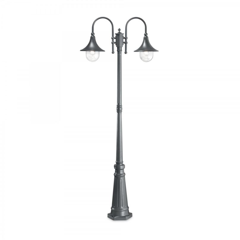 Ideal Lux 246833 venkovní stojanové svítidlo Cima 2x60W | E27 | IP43 - antracit