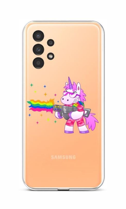 Kryt na mobil TopQ Kryt Samsung A13 silikon Rainbow Gun 72140